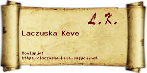 Laczuska Keve névjegykártya